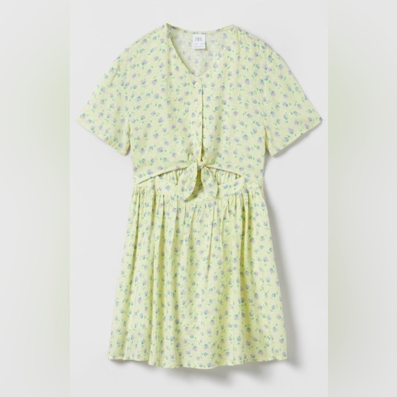 Zara Cut Out Floral Dress - Picture 1 of 8